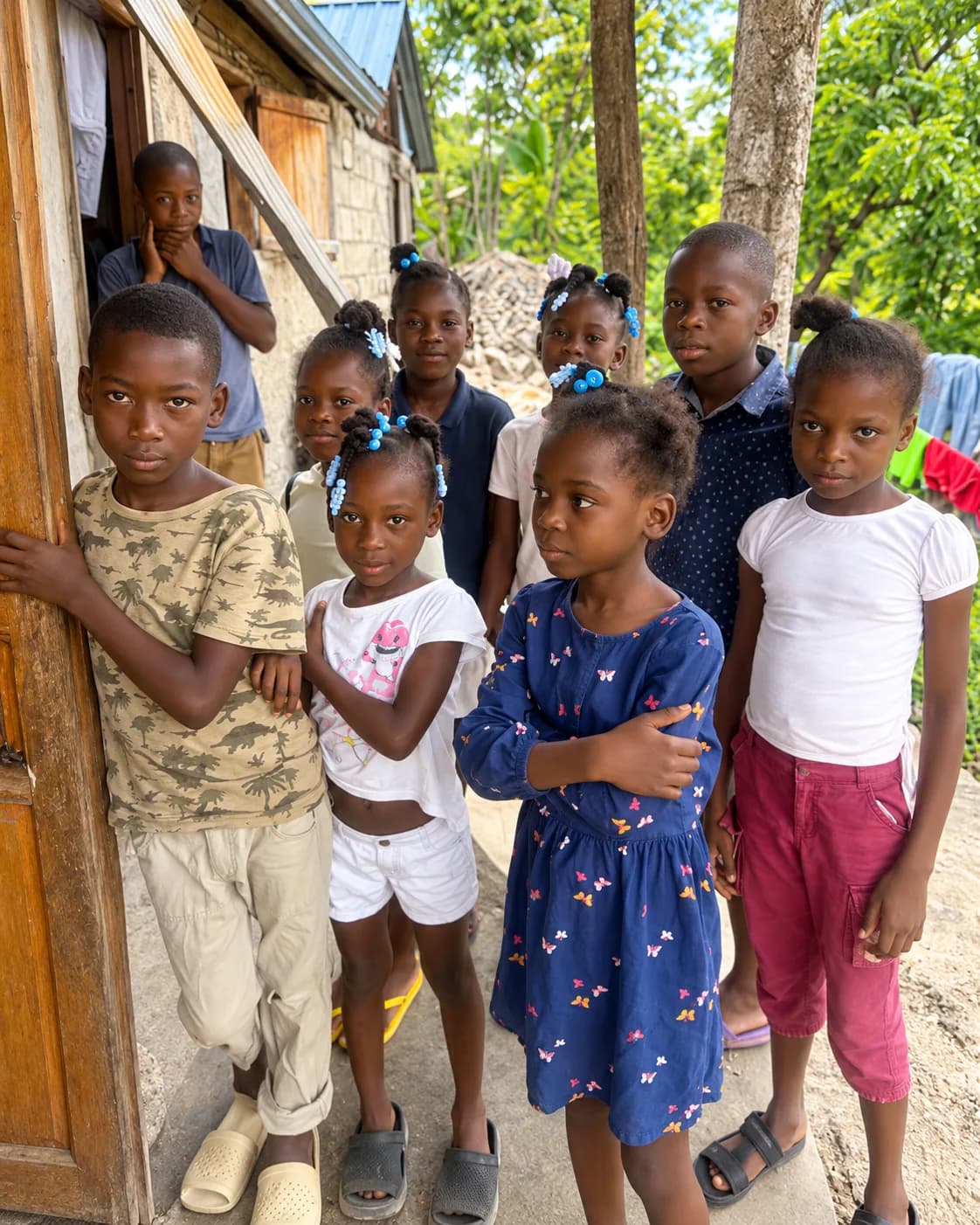 Children connected to the Church Quake children's home in Haiti